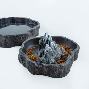 ReptiZoo Mountain Shaped Food & Water Dish Set
