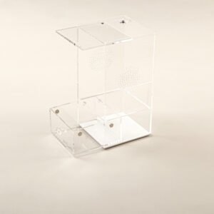 REPTI ZOO Magnetic Acrylic Reptile Terrarium, Transparent Tarantula Spider Enclosure Micro Breeding Box (20 × 10 × 10 cm) 2