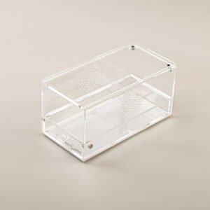 REPTI ZOO Magnetic Acrylic Reptile Terrarium, Transparent Tarantula Spider Enclosure Micro Breeding Box 20.3 × 10.2 × 10.2 cm 2