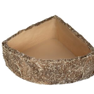 REPTIZOO Snake Water Dish Corner | Space-Saving Resin Food & Water Bowl for Reptiles